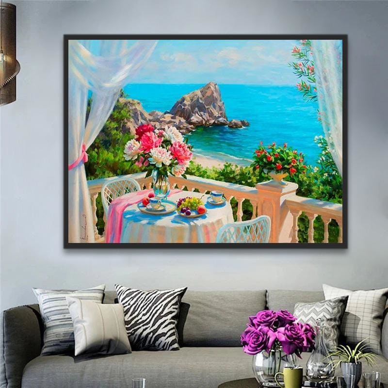 Sea Garden Beach Summer DIY Paint By Numbers Kits VM95398 -