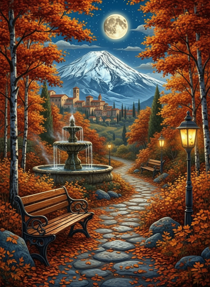 Moonlit Fountain (80 Colors)