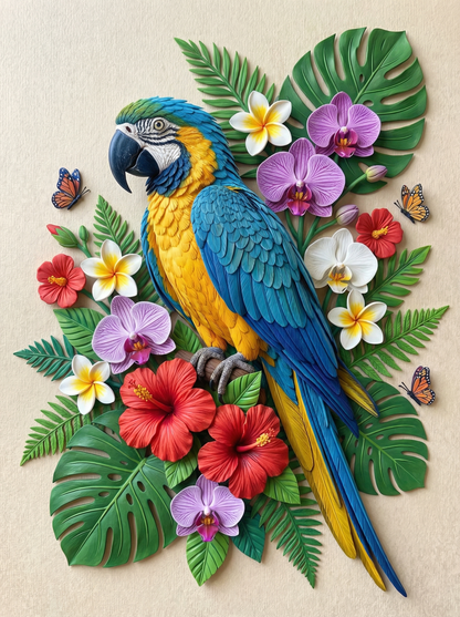 Tropical Macaw Bloom (80 Colors)