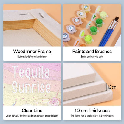 6 Mini Paintings - Happy Hour Cocktail Set