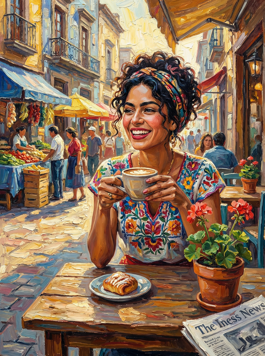 Sunlit Café Morning (120 Colors)