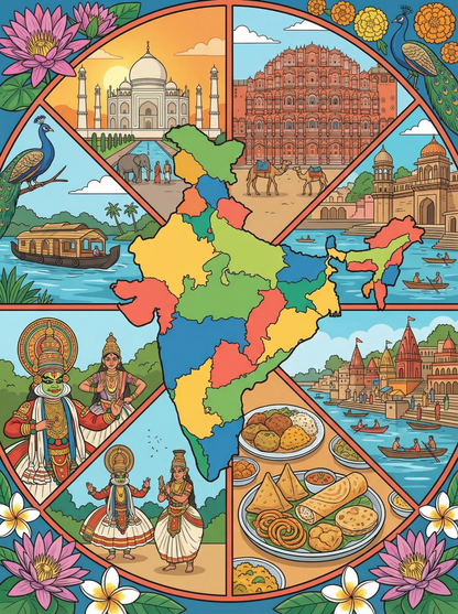 India Cultural Mosaic (120 Colors)