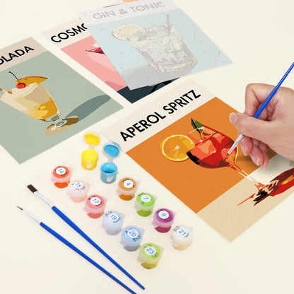 6 Mini Paintings - Cocktail Deluxe Set