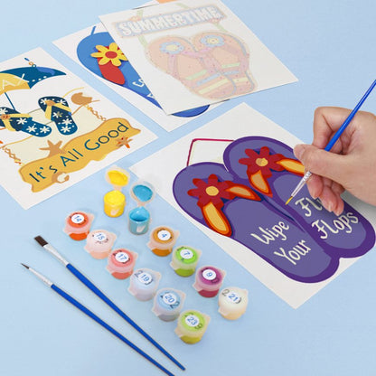 6 Mini Paintings - Flip-Flop Summer Set