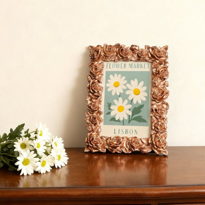 Mini Painting with Picture Frame – Flower Market Lisbon
