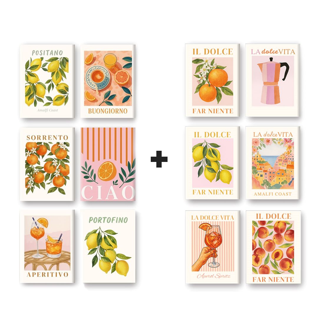 12 Mini Paintings | La Dolce Vita Bundle