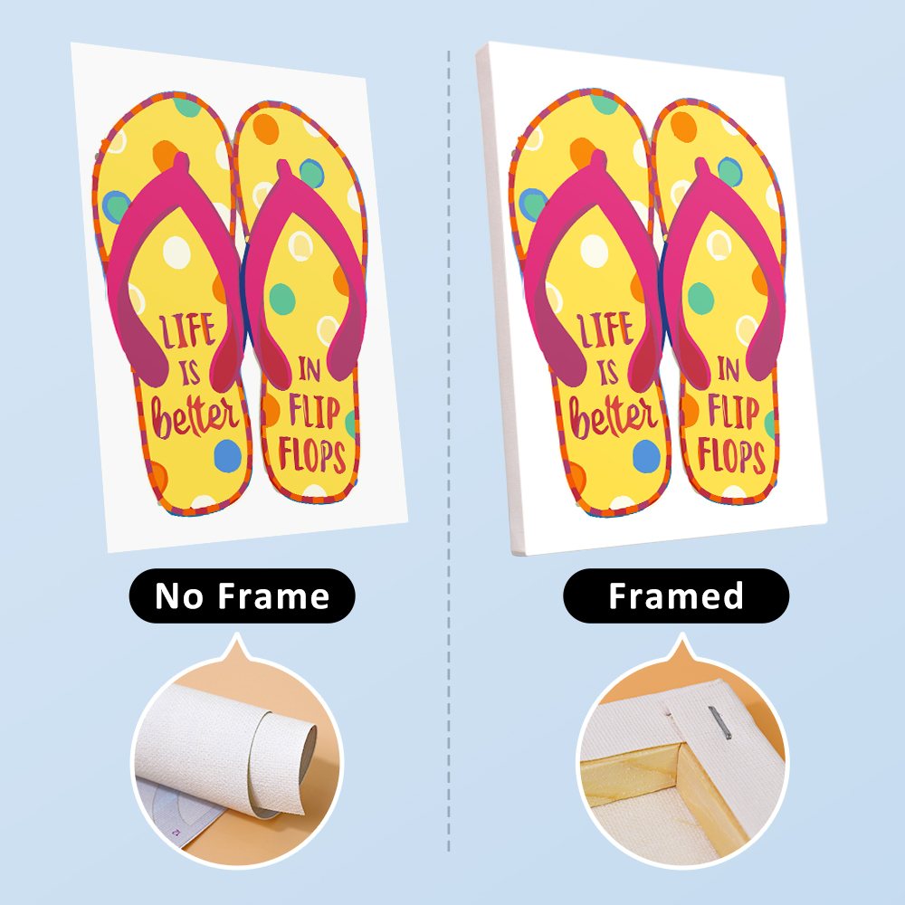 6 Mini Paintings - Flip-Flop Summer Set