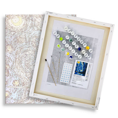 Mini Paint by Number with Frame - Cool Giraffe with Flowers