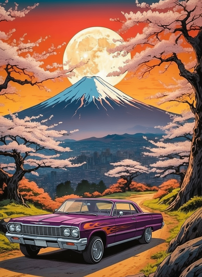 Crimson Road to Mount Fuji