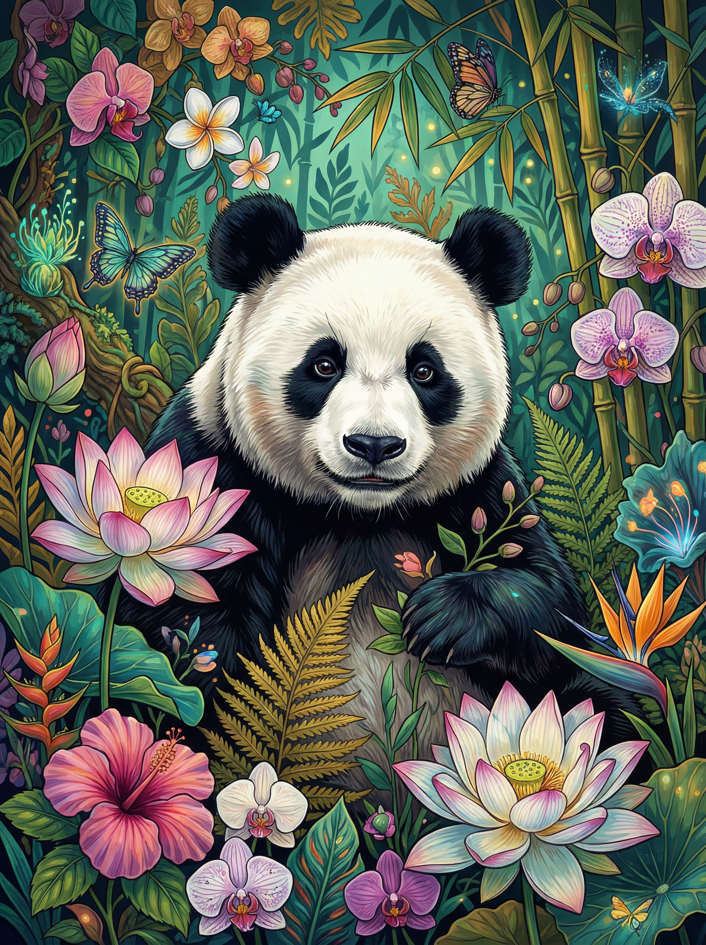 Lotus Garden Panda (80 Colors)