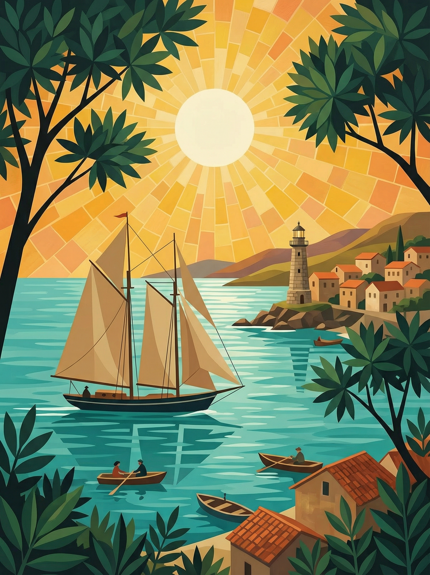 Sunlit Coastal Voyage