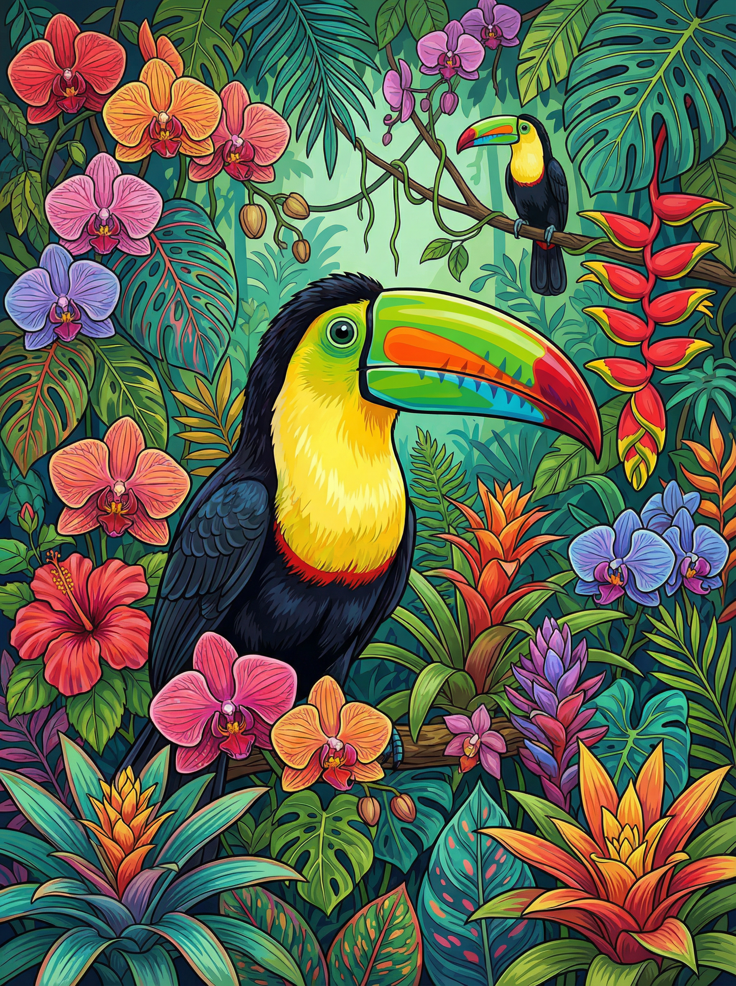 Tropical Jungle Toucan (120 Colors)