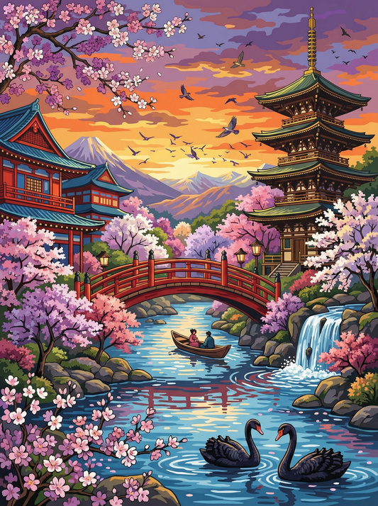 Sakura Evening in Kyoto (120 Colors)