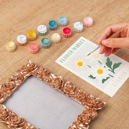 Mini Painting with Picture Frame – Flower Market Lisbon