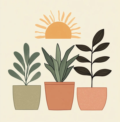 Mini Paint by Number with Frame - 3 Plants