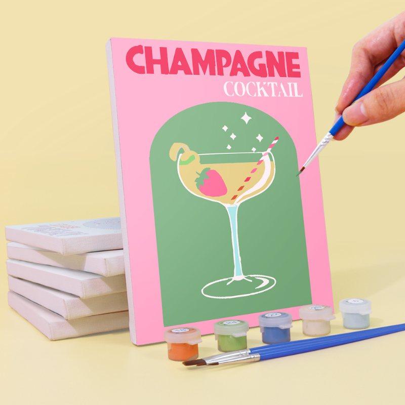 6 Mini Paintings - Sip & Paint Cocktail Set
