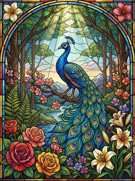 Sunlit Peacock Grove (80 Colors)