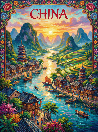 Golden River China (80 Colors)