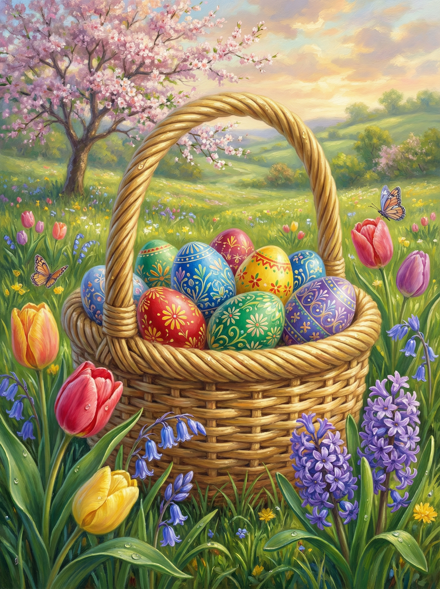 Springtime Easter Basket (80 Colors)