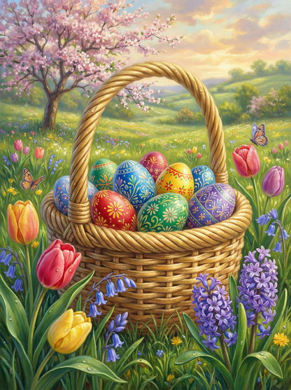 Springtime Easter Basket (80 Colors)