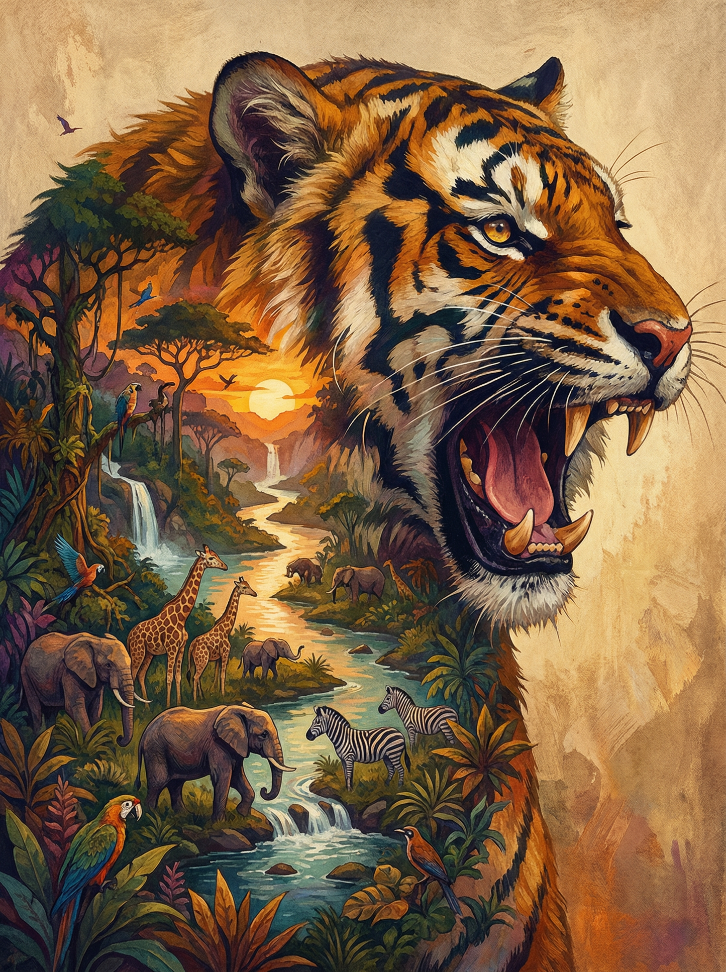 Wild Jungle Tiger (120 Colors)