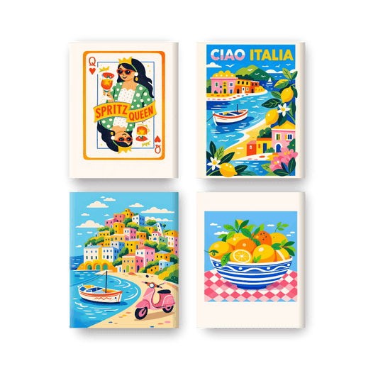 4 Mini Paintings - Ciao Italia Set