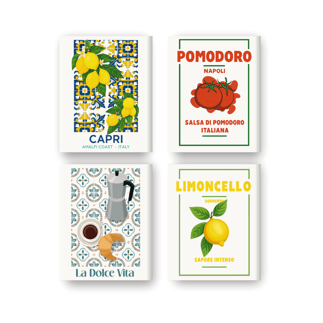 4 Mini Paintings - Italian Flavor Set