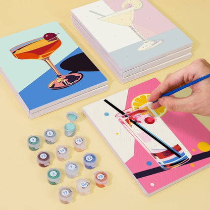 6 Mini Paintings - Classy Cocktail Set