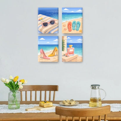 4 Mini Paintings - Summer Set