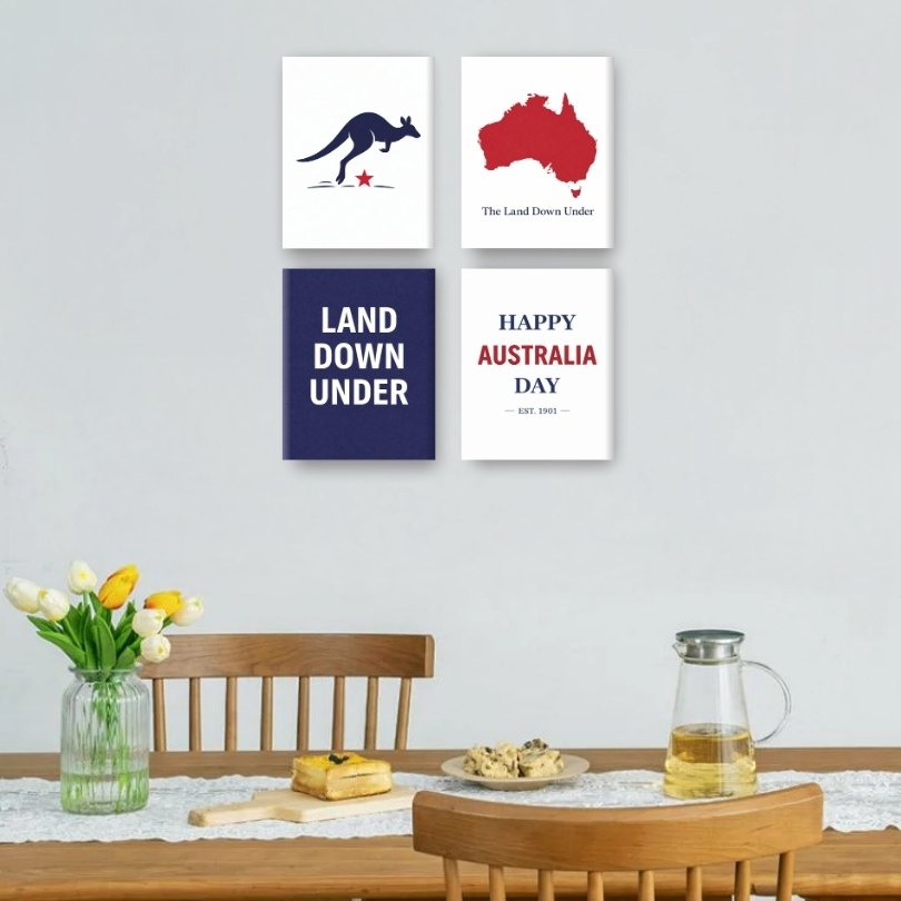 4 Mini Paintings - Australia Set