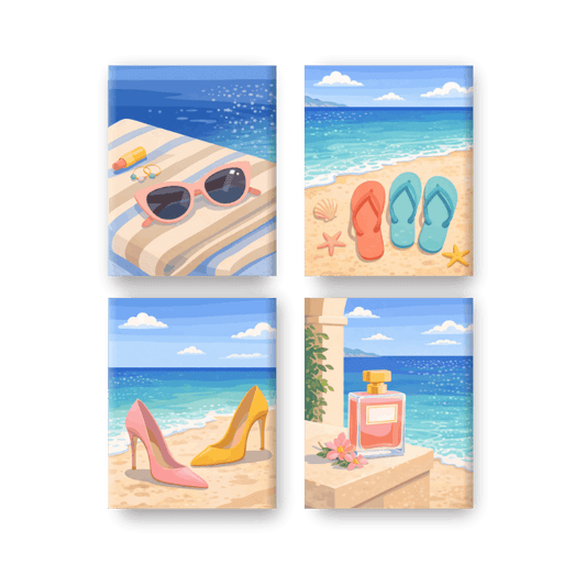 4 Mini Paintings - Summer Set