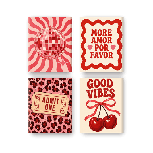 4 Mini Paintings - Cherry Bomb Set