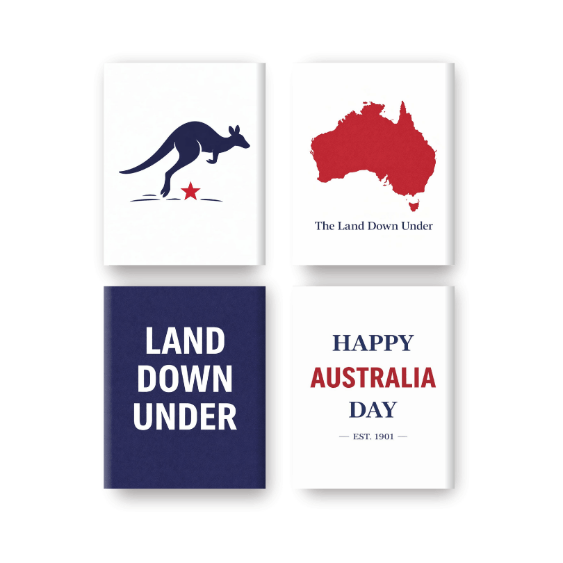 4 Mini Paintings - Australia Set