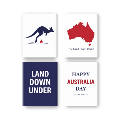 4 Mini Paintings - Australia Set