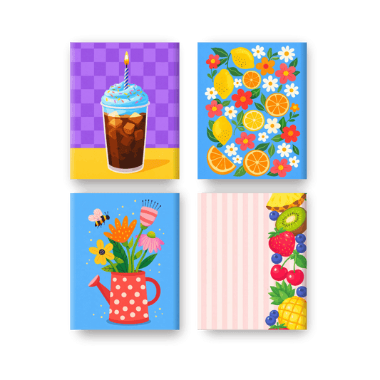 4 Mini Paintings - Fresh & Fruity Set