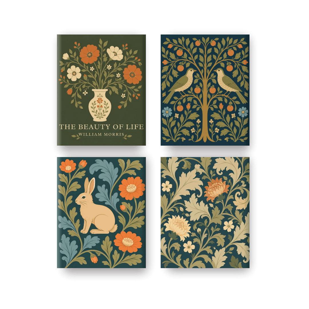 4 Mini Paintings - Garden Tapestry Set