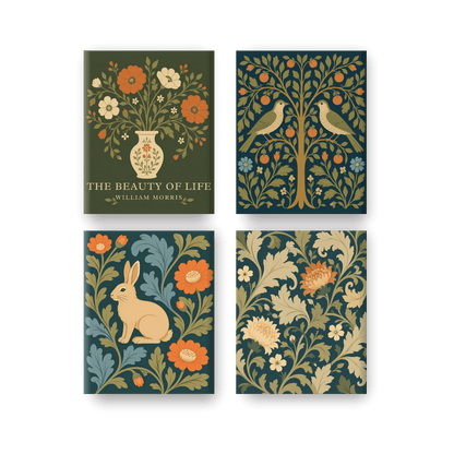 4 Mini Paintings - Garden Tapestry Set