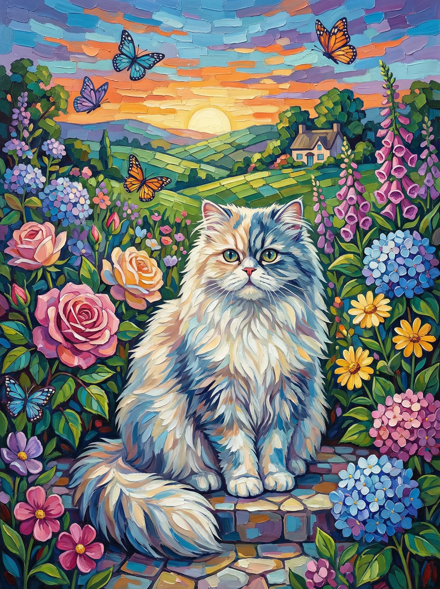 Butterfly Meadow Cat (80 Colors)