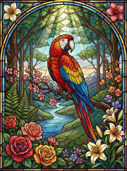 Scarlet Macaw Forest (120 Colors)