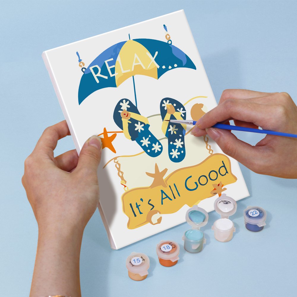 6 Mini Paintings - Flip-Flop Summer Set