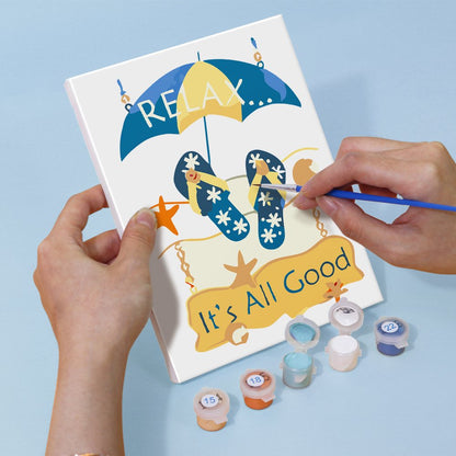 6 Mini Paintings - Flip-Flop Summer Set