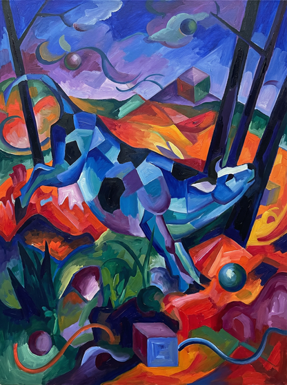 Blue Meadow Abstraction