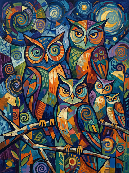 Midnight Owl Gathering (80 Colors)