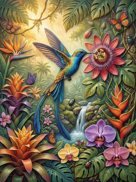 Tropical Hummingbird Garden (120 Colors)