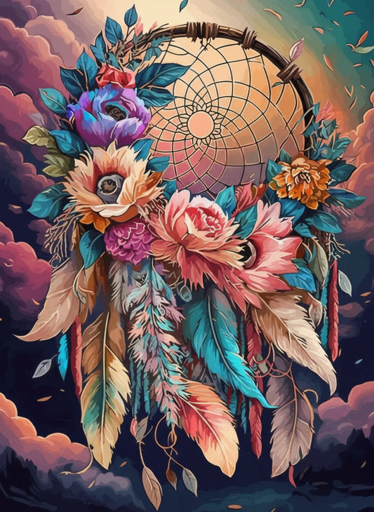 Vibrant Feathered Dreamcatcher