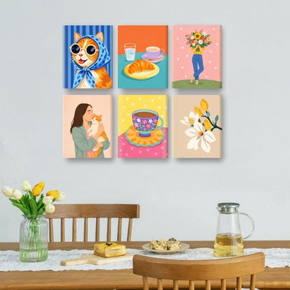 6 Mini Paintings - Charming Moments Set