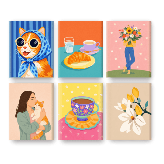 6 Mini Paintings - Charming Moments Set