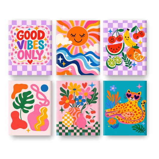 6 Mini Paintings - Good Vibes Only Set