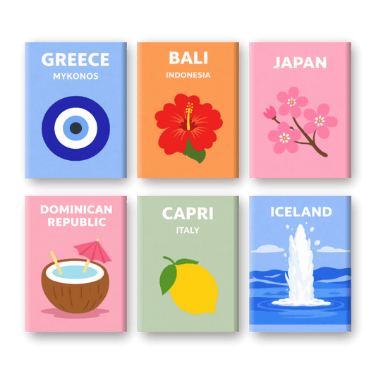 6 Mini Paintings - Around The World Set