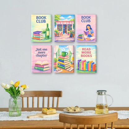 6 Mini Paintings - Book Club Set
